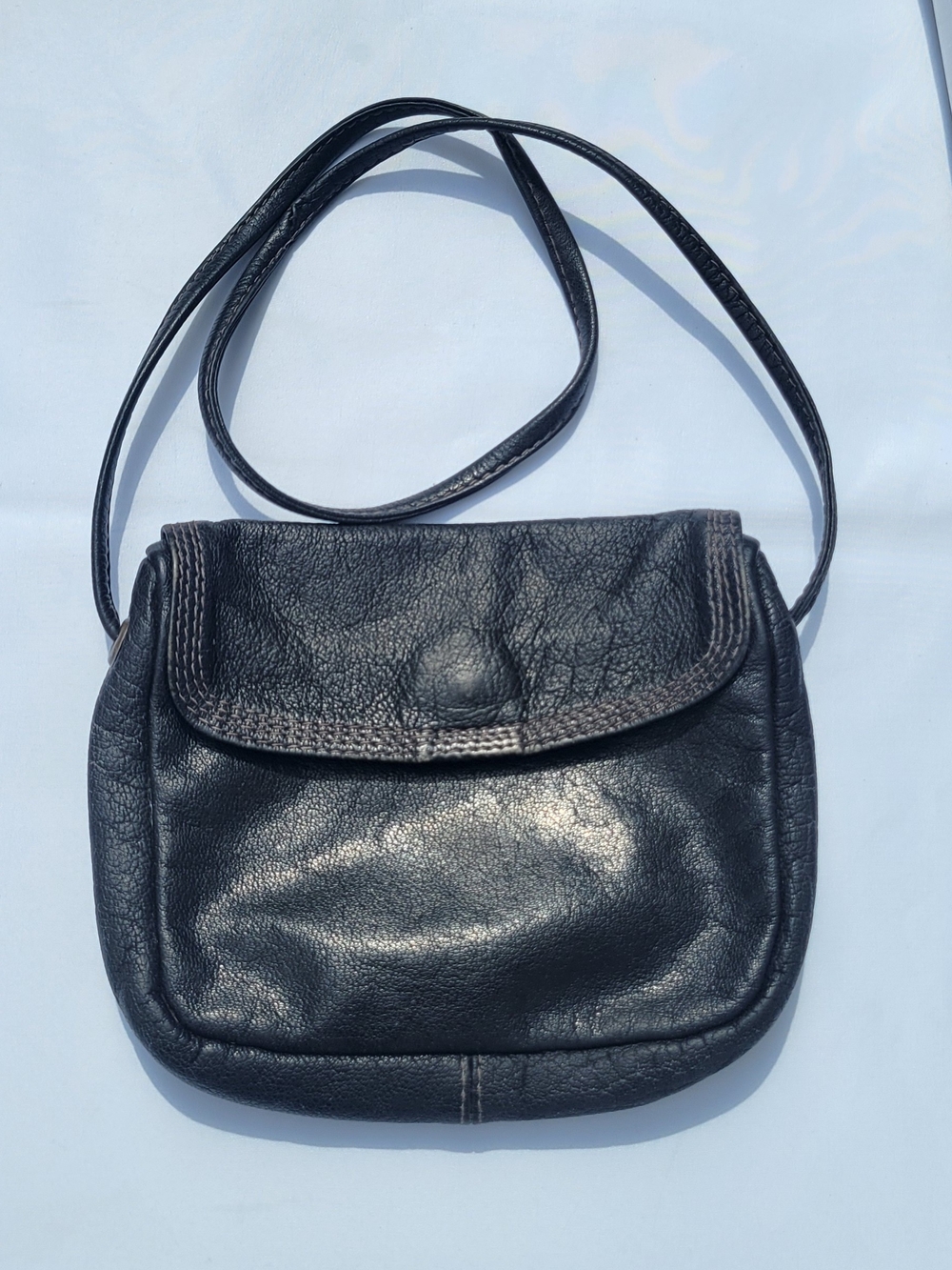 Hugo Boss Vintage Black Pebbled Leather Shoulder Bag
